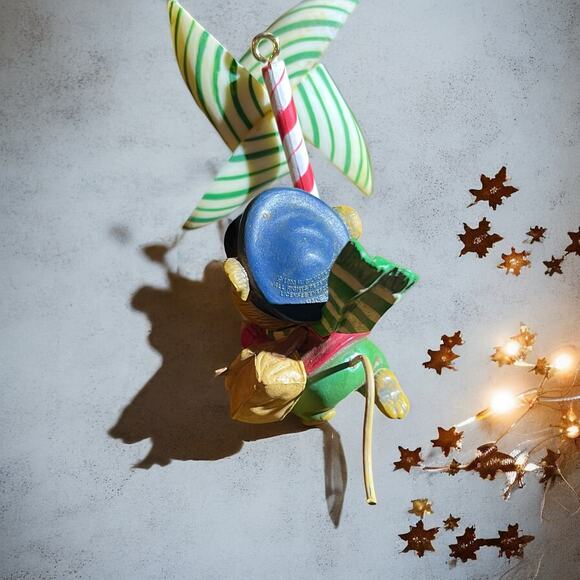 NIB Enesco Merry Mailman Christmas Holiday Ornament Mail Carrier Pinwheel Vintge - Picture 6 of 12